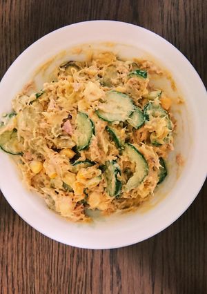 焼き芋で！さつまいもとツナコーンのサラダ-レシピのメイン写真