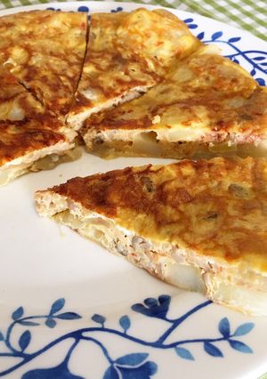 余りパスタのスパニッシュオムレツ-レシピのメイン写真