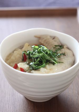 大葉茶で炊く参鶏湯(サムゲタン)-レシピのメイン写真