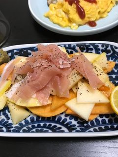 柿林檎生ハムサラダ(おつまみ)-レシピのメイン写真