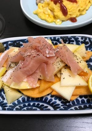 柿林檎生ハムサラダ(おつまみ)-レシピのメイン写真