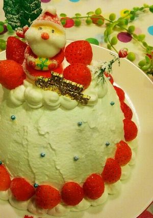 レンジで簡単❤X'masドームケーキ-レシピのメイン写真