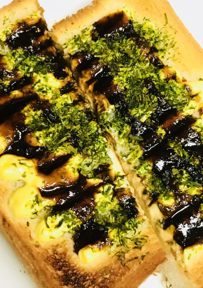マヨネーズ＆ソースのお好み焼き風トースト-レシピのメイン写真