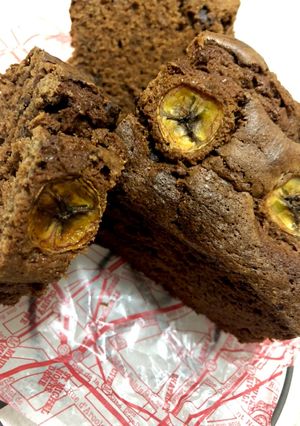 ダブルチョコバナナのパウンドケーキ-レシピのメイン写真