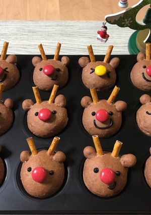 手ごね★クリスマスにトナカイパン★-レシピのメイン写真