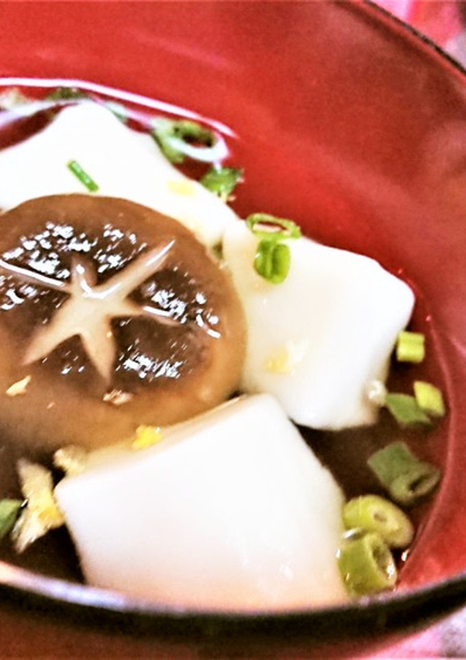 爽やか！はんぺんと椎茸のゆず風味すまし汁-レシピのメイン写真