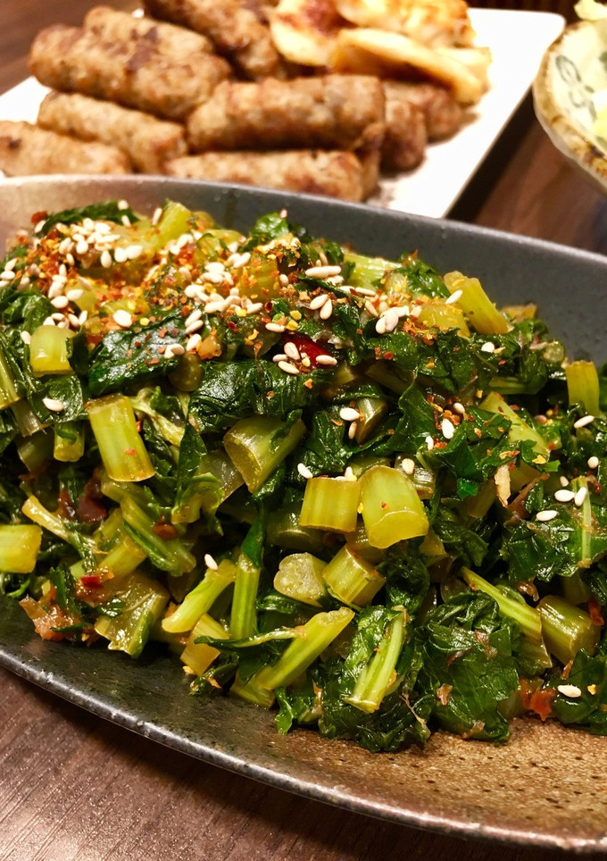 簡単！大根菜の豆板醤炒め-レシピのメイン写真