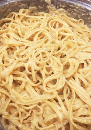 海外でも？鍋１つで平打ち麺のカルボナーラ-レシピのメイン写真