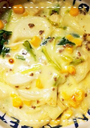 市販の素で簡単！かぶのコーングラタン-レシピのメイン写真