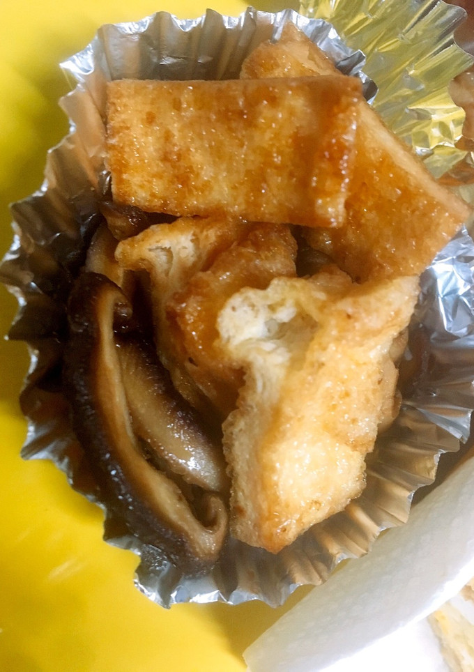 しいたけと油揚げの麺つゆ炒め☆-レシピのメイン写真