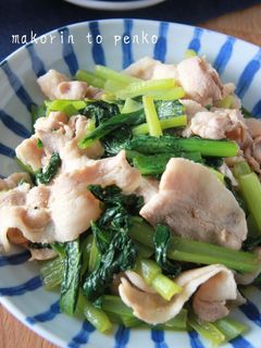 簡単!豚肉と小松菜のレモン醤油炒め-レシピのメイン写真