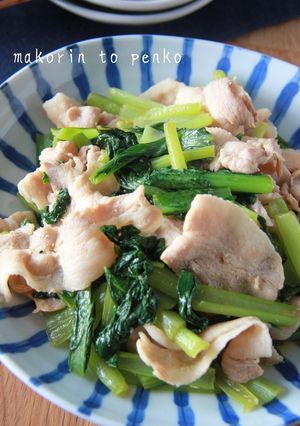 簡単！豚肉と小松菜のレモン醤油炒め-レシピのメイン写真