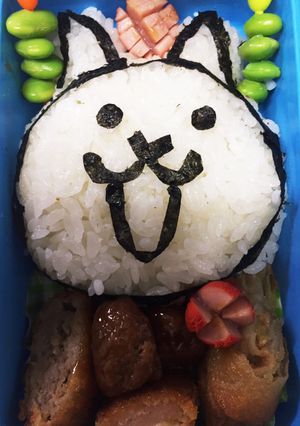 キャラ弁【ニャンコ大戦争のネコ】-レシピのメイン写真