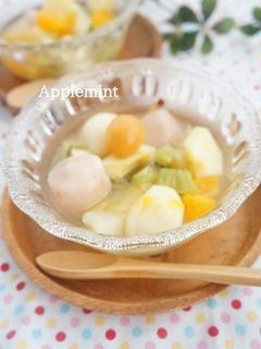 カラフル白玉フルーツポンチ-レシピのメイン写真