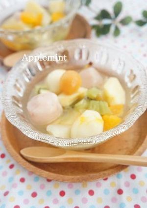 カラフル白玉フルーツポンチ-レシピのメイン写真