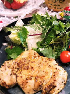 鶏むね肉のマスタードバター醤油焼き-レシピのメイン写真