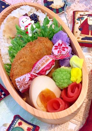 コロッケ弁当 クリスマス弁当 詰め方-レシピのメイン写真