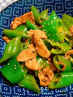 *万願寺とうがらしと豚肉の甘酢炒め*-レシピのメイン写真