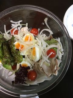 焼き鳥屋さん半熟卵と鳥ささ身のサラダ-レシピのメイン写真