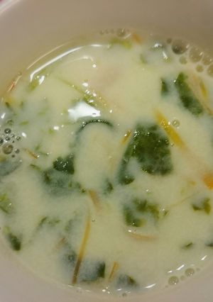 超簡単!!! 和風豆乳スープ-レシピのメイン写真
