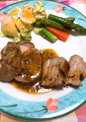 豚かたまり肉のハニーマスタードソース-レシピのメイン写真