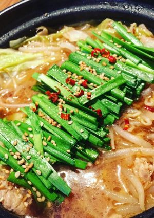簡単◎豚こま切れでもつ鍋風一人鍋みそ味-レシピのメイン写真