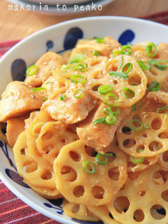 味付け1つ!むね肉とれんこんのコク旨炒め-レシピのメイン写真