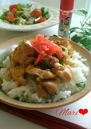 フライパンで照り焼きチキン丼-レシピのメイン写真