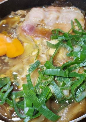 好き焼きの残りでカレーうどん-レシピのメイン写真