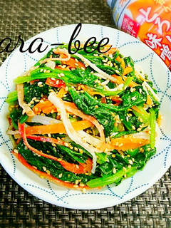 簡単節約♡ほうれん草の三色ごま味噌和え-レシピのメイン写真
