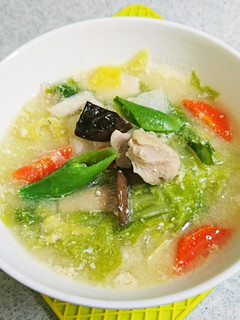 野菜と豆乳のMISOスープ-レシピのメイン写真