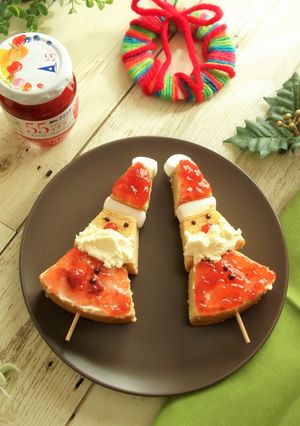 クリスマスに♪バウムサンタ　串ケーキ-レシピのメイン写真