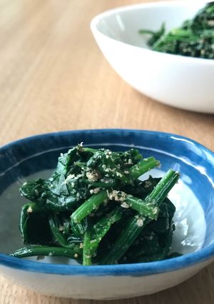 ほうれん草のごま和え(優しい甘さが美味)-レシピのメイン写真
