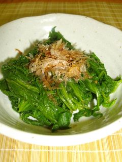 昆布茶でわさび菜のおひたし☆-レシピのメイン写真