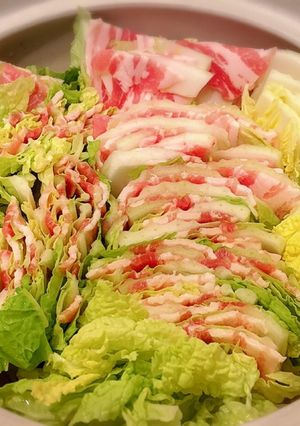豚ばら肉と白菜のミルフィーユ鍋-レシピのメイン写真