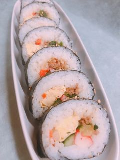 手作りナムルで!具沢山の美味しい☆キンパ-レシピのメイン写真