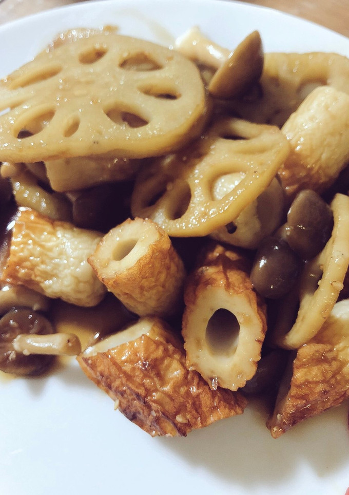 蓮根としめじとちくわの照り焼き-レシピのメイン写真