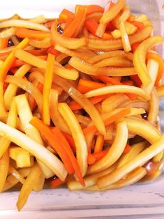 大根の皮のきんぴら~ふろふき大根の皮で-レシピのメイン写真