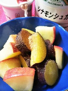 美味しいりんごとさつまいものバター炒め煮-レシピのメイン写真