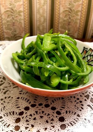 あと1品 野菜不足にピーマンのごま油炒め-レシピのメイン写真