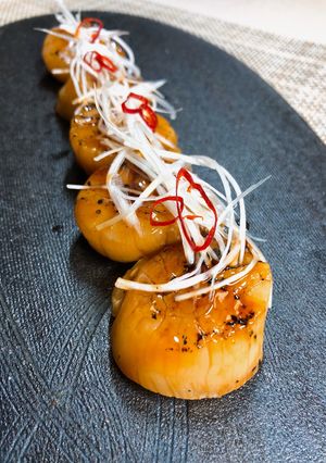 オイスターソースに漬けたホタテの炙り-レシピのメイン写真