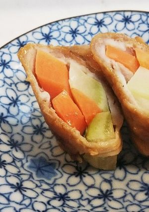 ブロッコリーの芯と人参の肉巻き-レシピのメイン写真