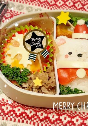 クリスマスキャラ弁すみっコぐらししろくま-レシピのメイン写真