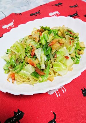 キャベツと桜えびのにんにく塩焼きそば-レシピのメイン写真