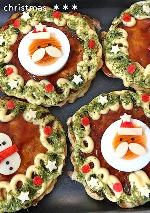 簡単☆クリスマスメニュー☆お好み焼き-レシピのメイン写真