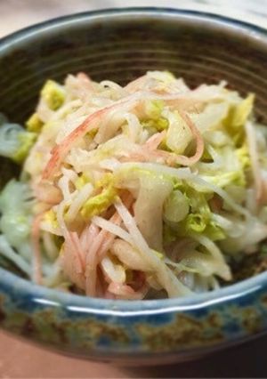 No1060 塩揉み白菜とカニカマの小鉢-レシピのメイン写真