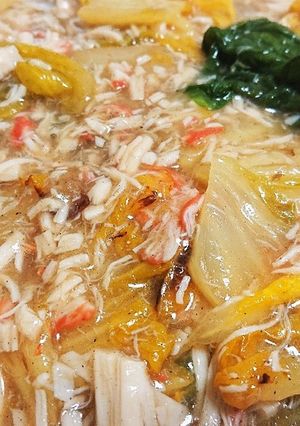 旬の白菜で！オレンジ白菜のカニあんかけ♪-レシピのメイン写真