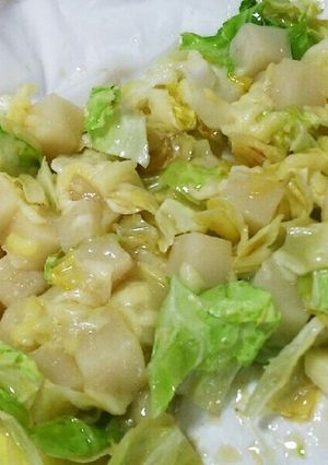 簡単！キャベツとお餅のチーズ焼き-レシピのメイン写真