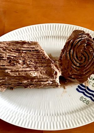 秤もオーブンも要らないブッシュドノエル-レシピのメイン写真