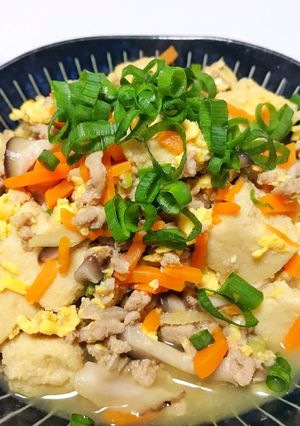 高野豆腐と鶏ひき肉の炒り煮-レシピのメイン写真